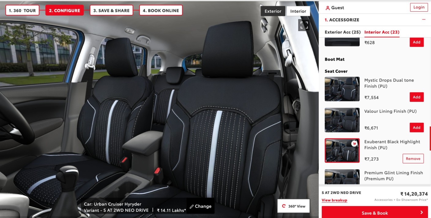 Toyota bharat car configurator 2
